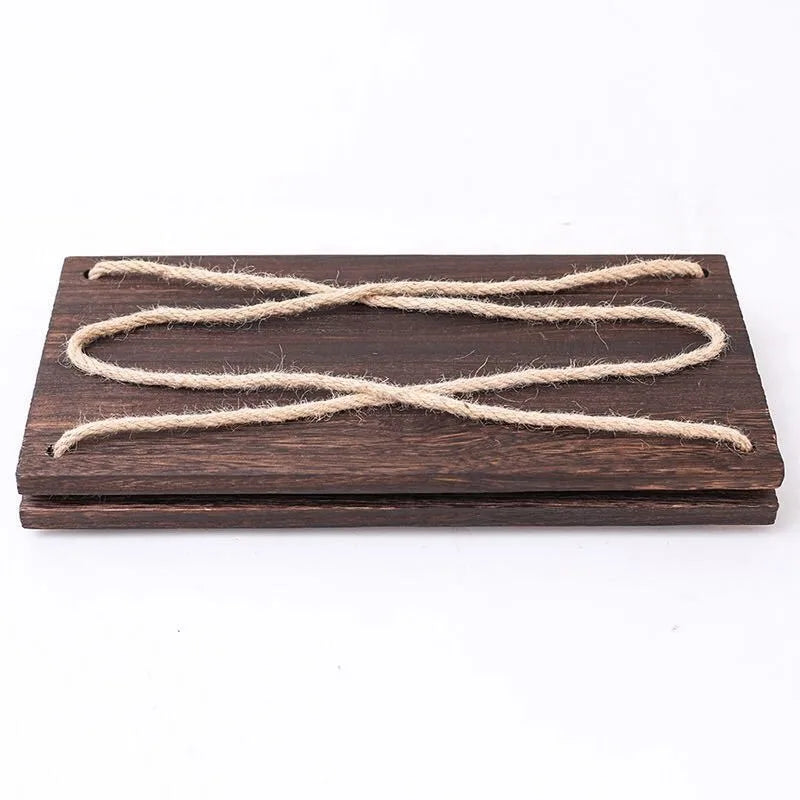 Wooden Rope Swing Wall Hanging Shelf