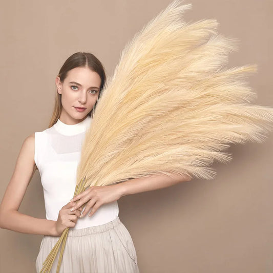 100cm 1Pcs 9 Forks Artificial Pampas Grass