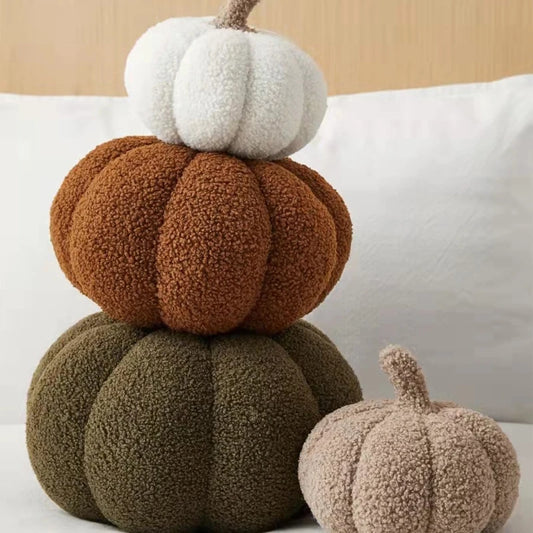 Pumpkin Throw Pillow – 3D Decorative Fall Cushion for Sofa & Bedroom