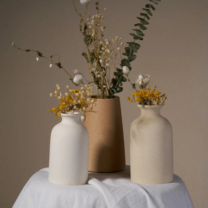 Handmade Farmhouse Neutral Ceramic Vases