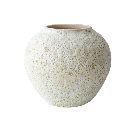 White Ceramic Textured Vase