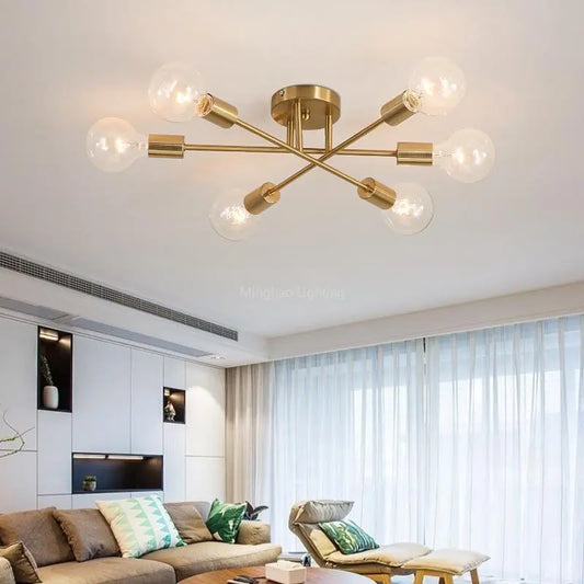 Modern Crossed Ceiling Chandelier