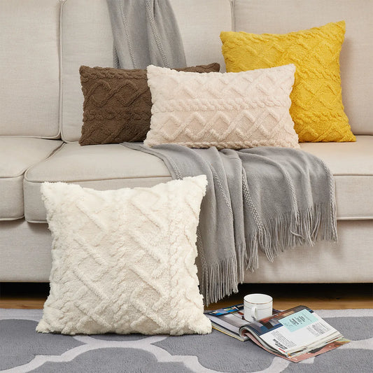 Fluffy Decorative Home Pillow Soft Pillowcover