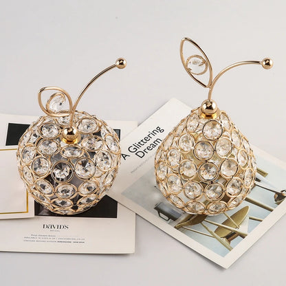 1pc Gold Crystal Fruit Ornament