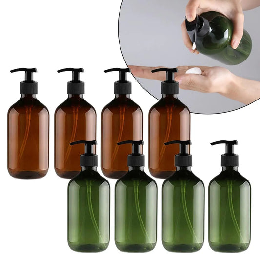 4PCS 500ml Bathroom Soap Dispenser Reusable Hand Pump Dispenser