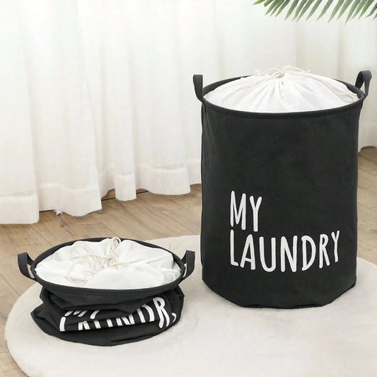 1pc-Foldable Drawstring Laundry Basket